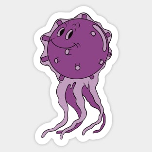 Fleischer style Jellyfish Sticker